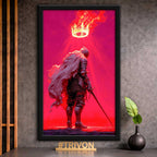 Flaming Crown Warrior Wall Frame #0014