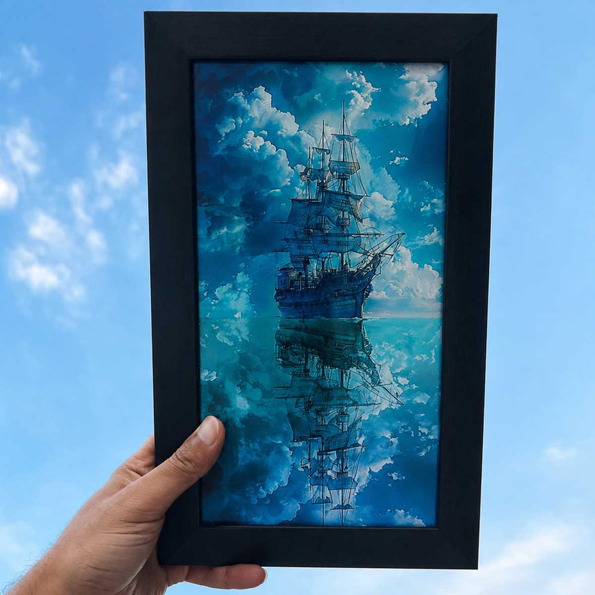 Celestial Voyage Ship Wall Frame #0017