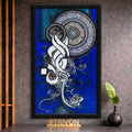 Blue Arabic Calligraphy Wall Frame #0019