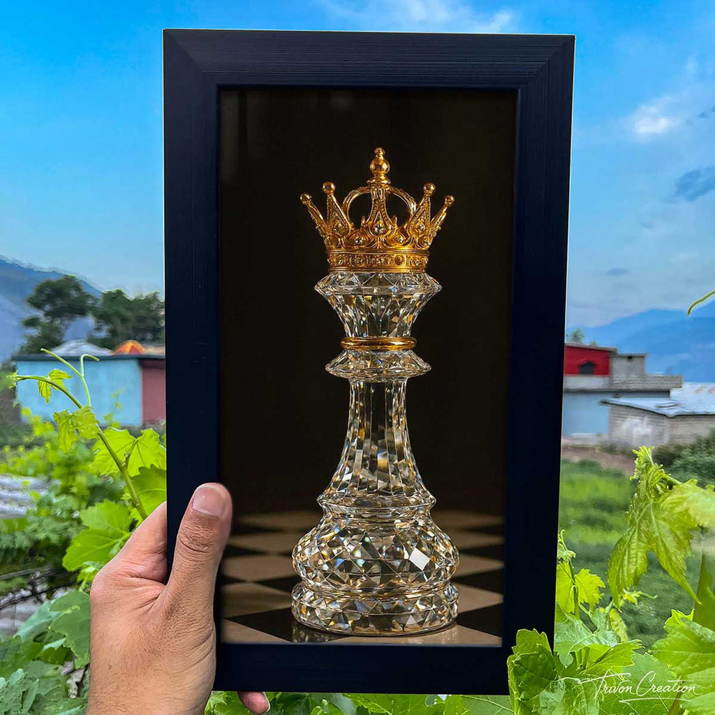 Royal Chess King Wall Frame #0024