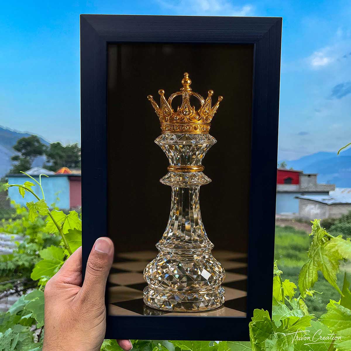 Royal Chess King Wall Frame #0024