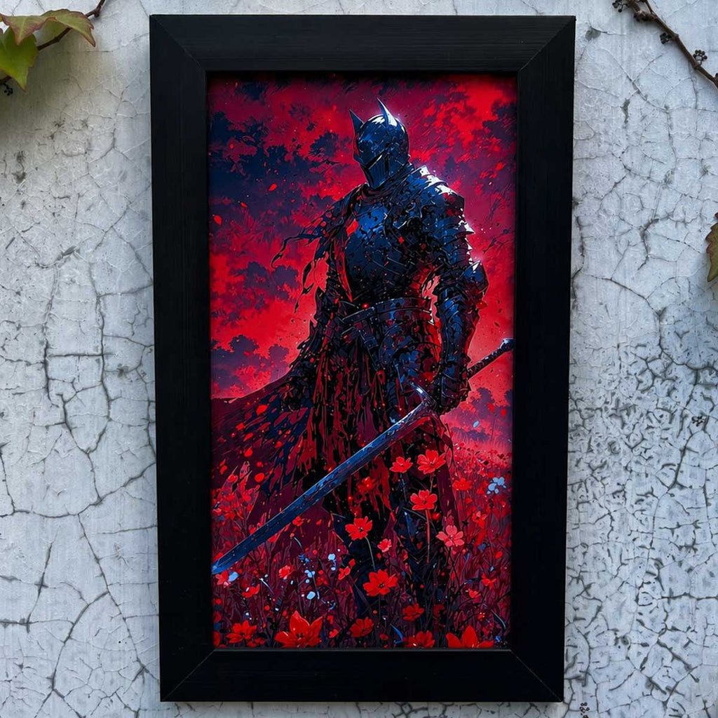 Crimson Knight Fantasy Wall Frame #0031