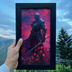 Crimson Knight Fantasy Wall Frame #0031