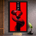 Crimson Serpent Sword Wall Frame #0032