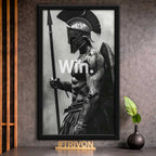 Win Spartan Warrior Motivational Wall Frame #0033