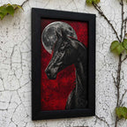 Midnight Majesty Black Horse Wall Frame #0034