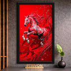Crimson Spirit Horse Wall Frame #0038