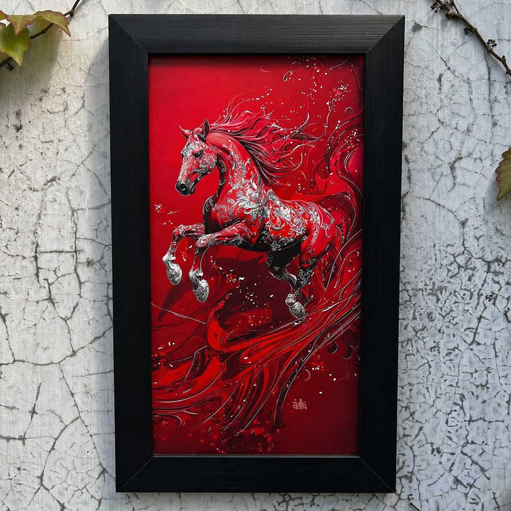 Crimson Spirit Horse Wall Frame #0038