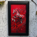Crimson Spirit Horse Wall Frame #0038