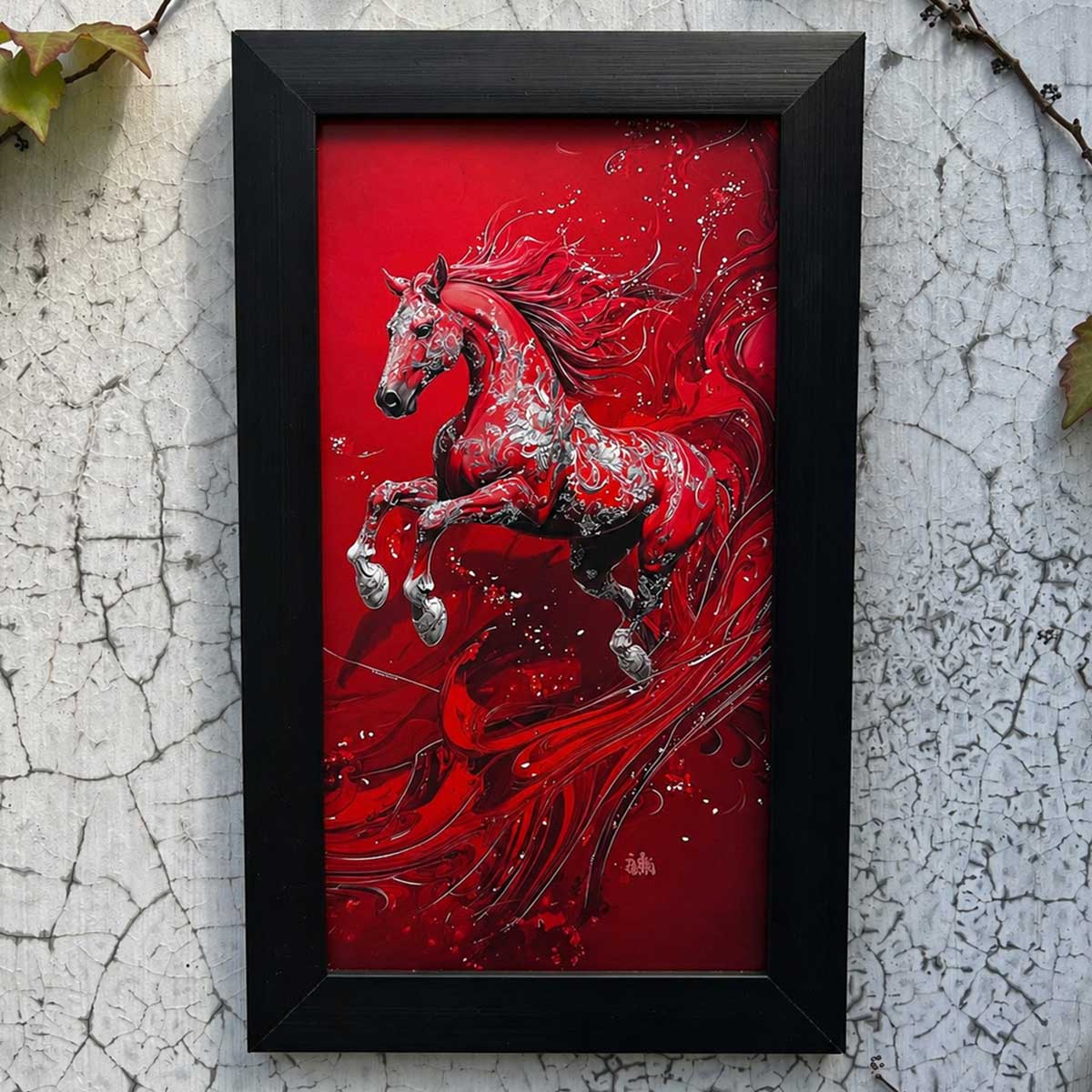 Crimson Spirit Horse Wall Frame #0038