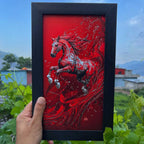 Crimson Spirit Horse Wall Frame #0038