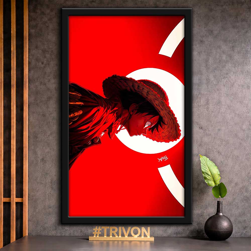 luffy Crimson Resolve Wall Frame #0045