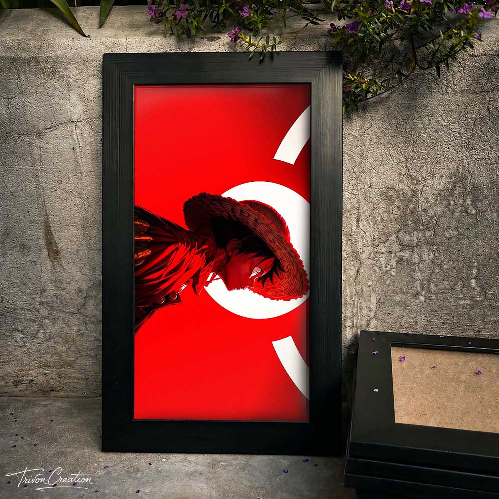 luffy Crimson Resolve Wall Frame #0045