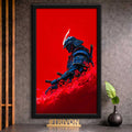 Crimson Samurai Wall Frame #0046