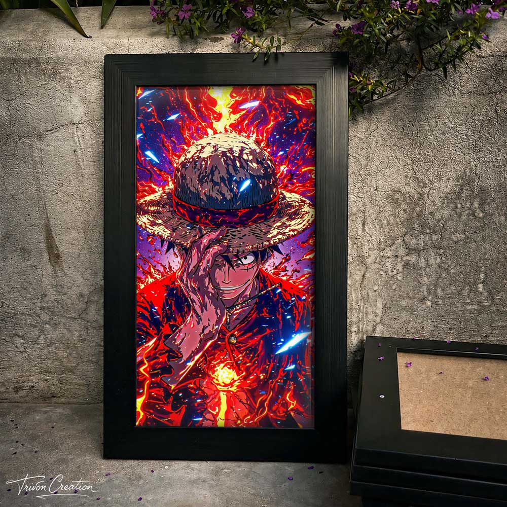 Luffy Inferno Awakening Wall Frame #0049