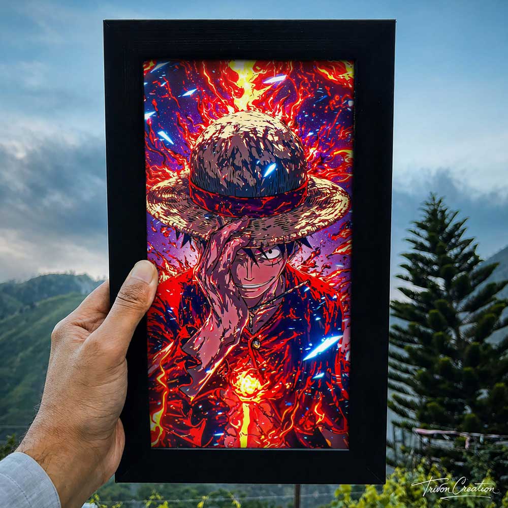 Luffy Inferno Awakening Wall Frame #0049
