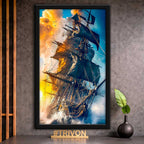 Stormbound Pirate Ship Wall Frame #0052