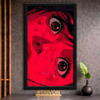 Crimson Gaze Anime Wall Frame #0055