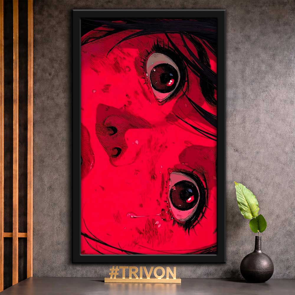 Crimson Gaze Anime Wall Frame #0055