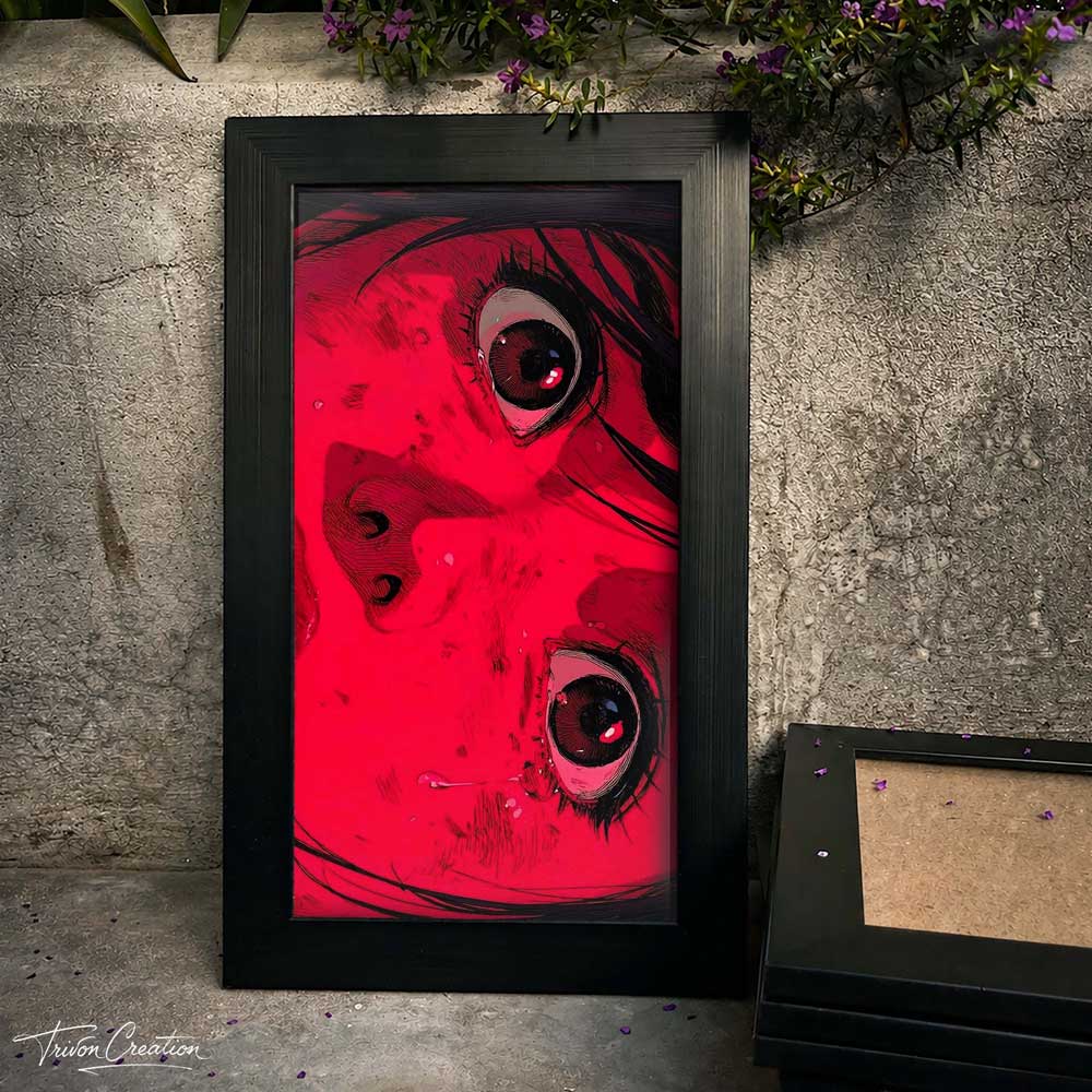Crimson Gaze Anime Wall Frame #0055