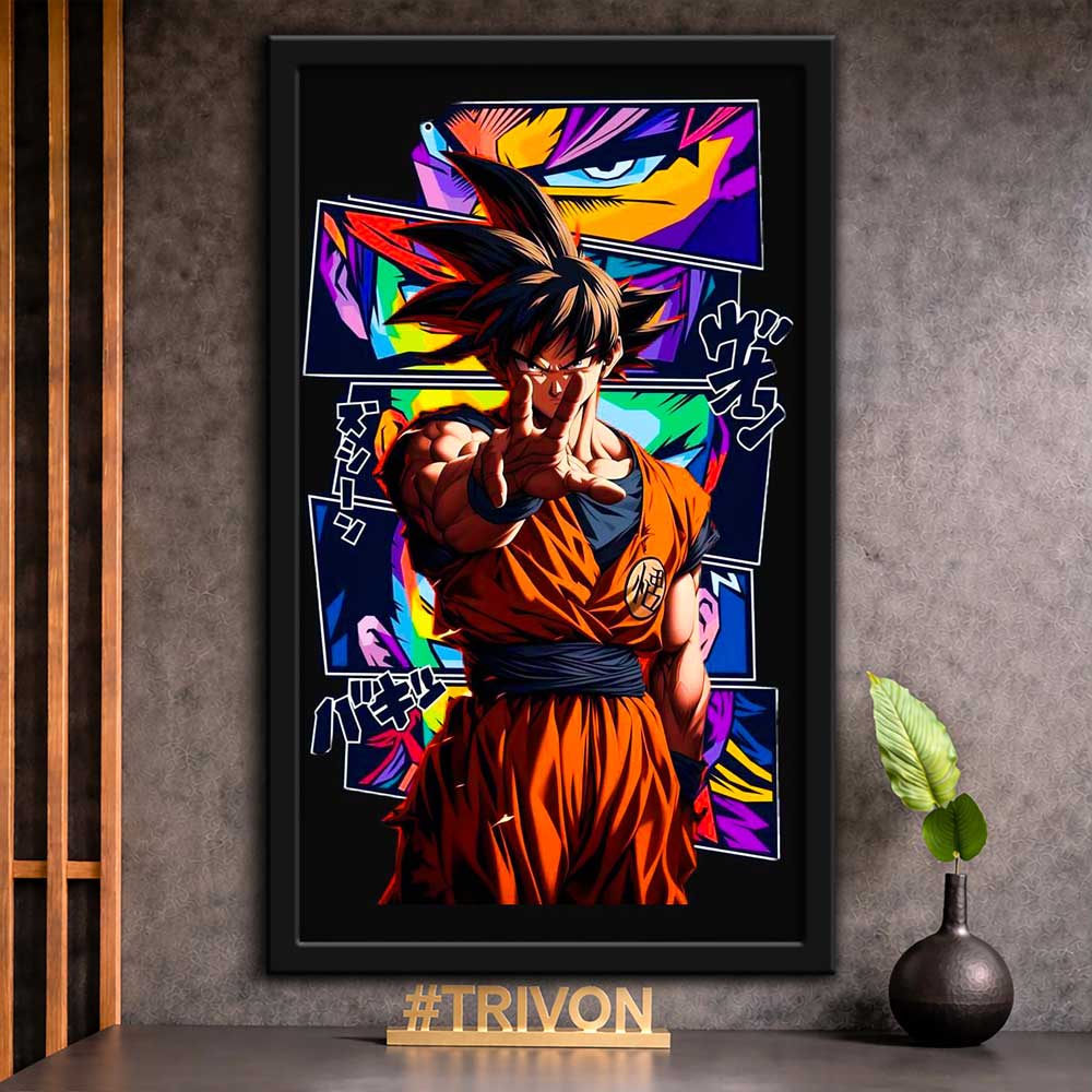 Saiyan Power Anime Wall Frame#0061