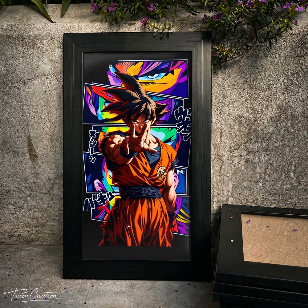 Saiyan Power Anime Wall Frame#0061