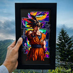 Saiyan Power Anime Wall Frame#0061
