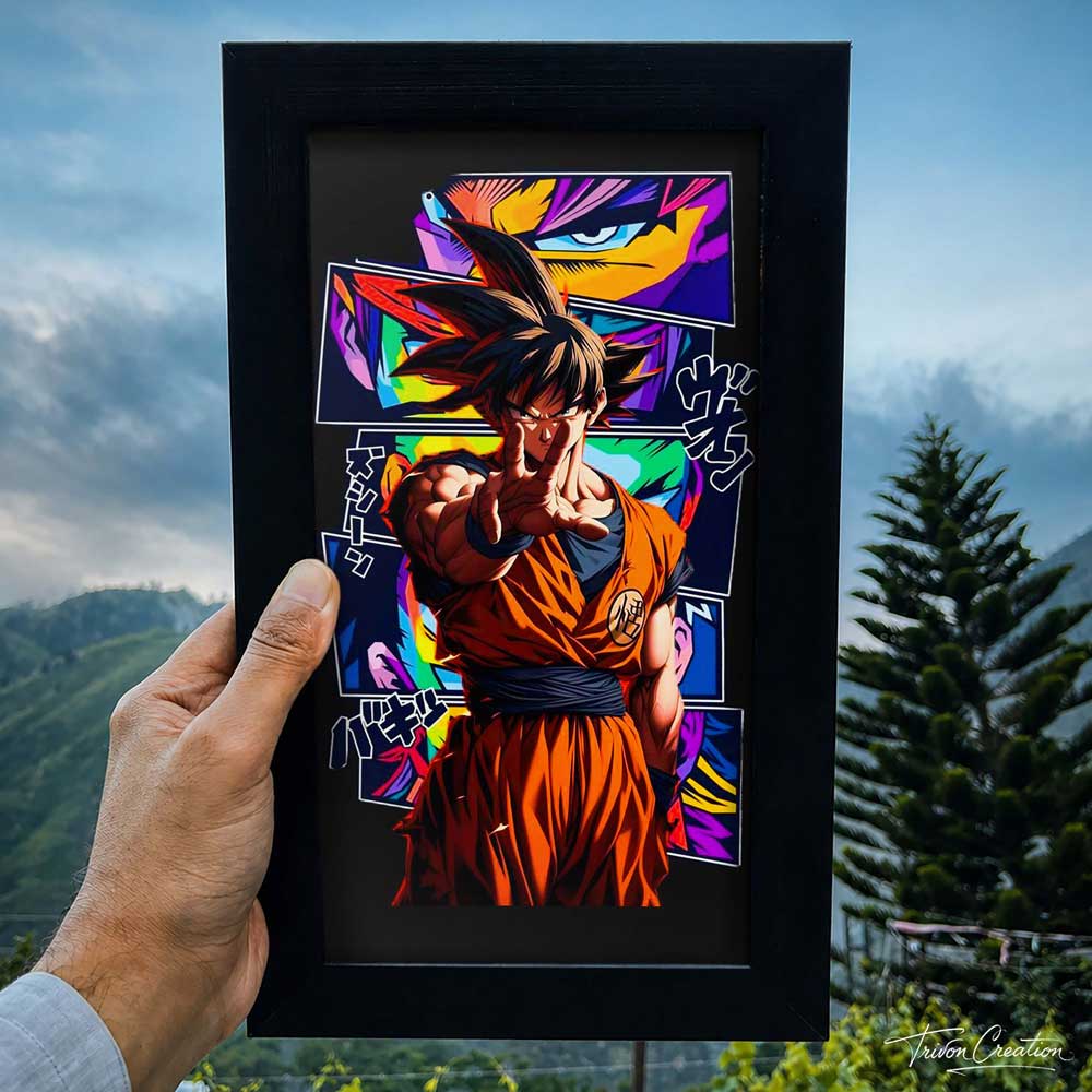 Saiyan Power Anime Wall Frame#0061