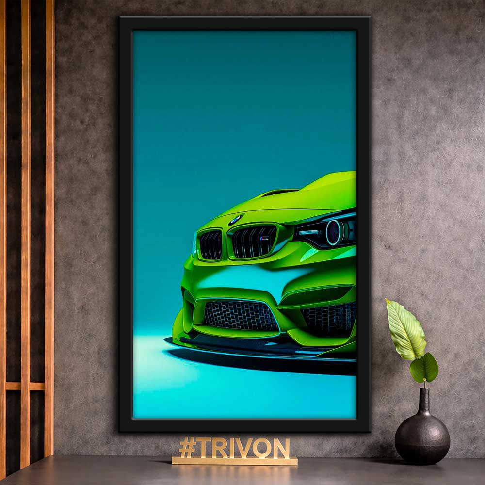 Lime Beast BMW Wall Frame #0062