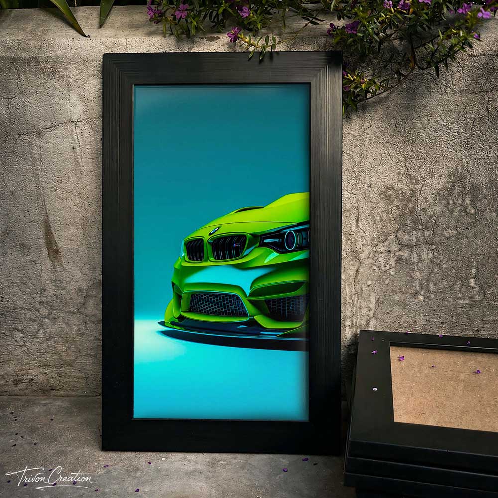 Lime Beast BMW Wall Frame #0062