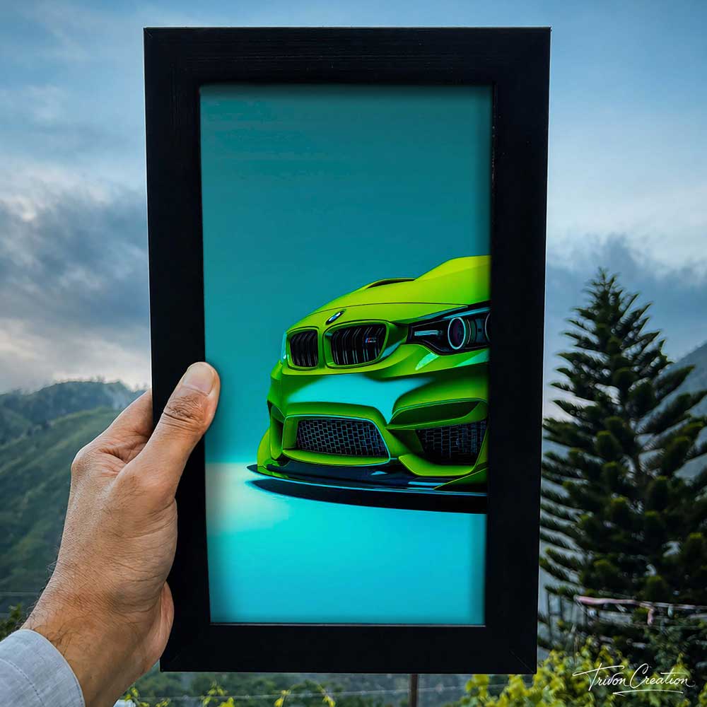Lime Beast BMW Wall Frame #0062