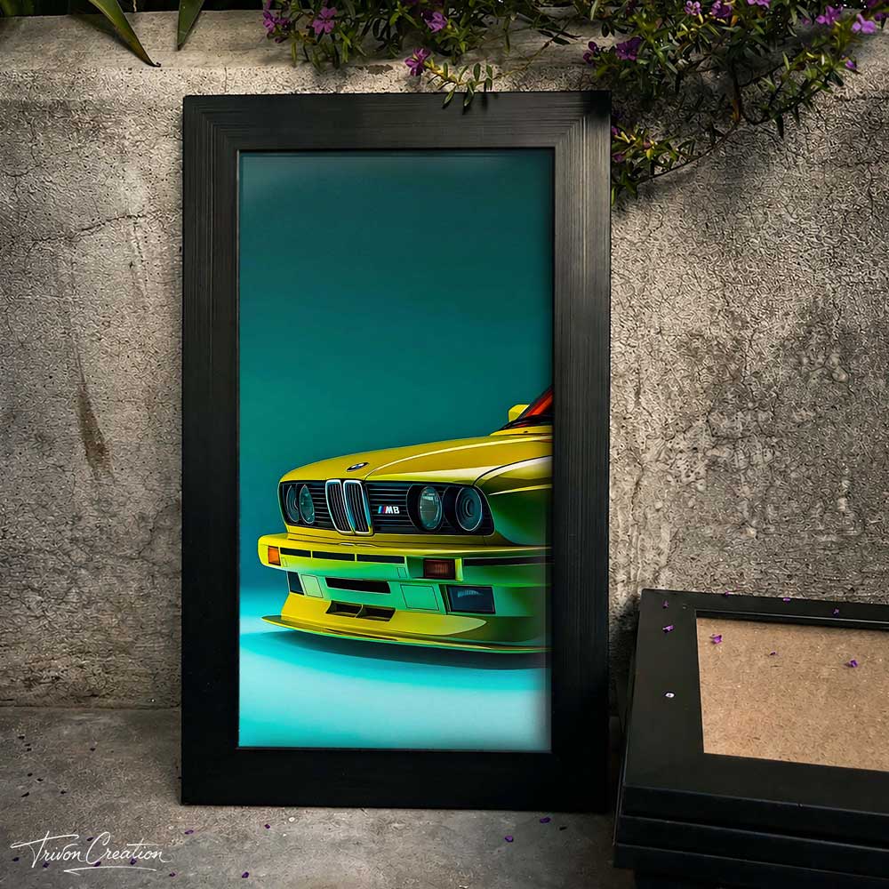 Retro BMW M3 E30 Wall Frame #0063