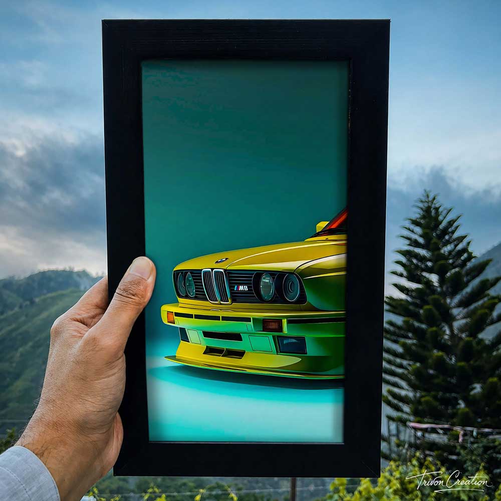 Retro BMW M3 E30 Wall Frame #0063