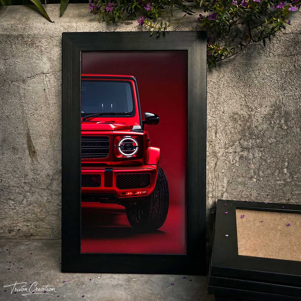 Red Luxury SUV Wall Frame #066