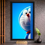 Cute Doraemon Peek Wall Frame #0067