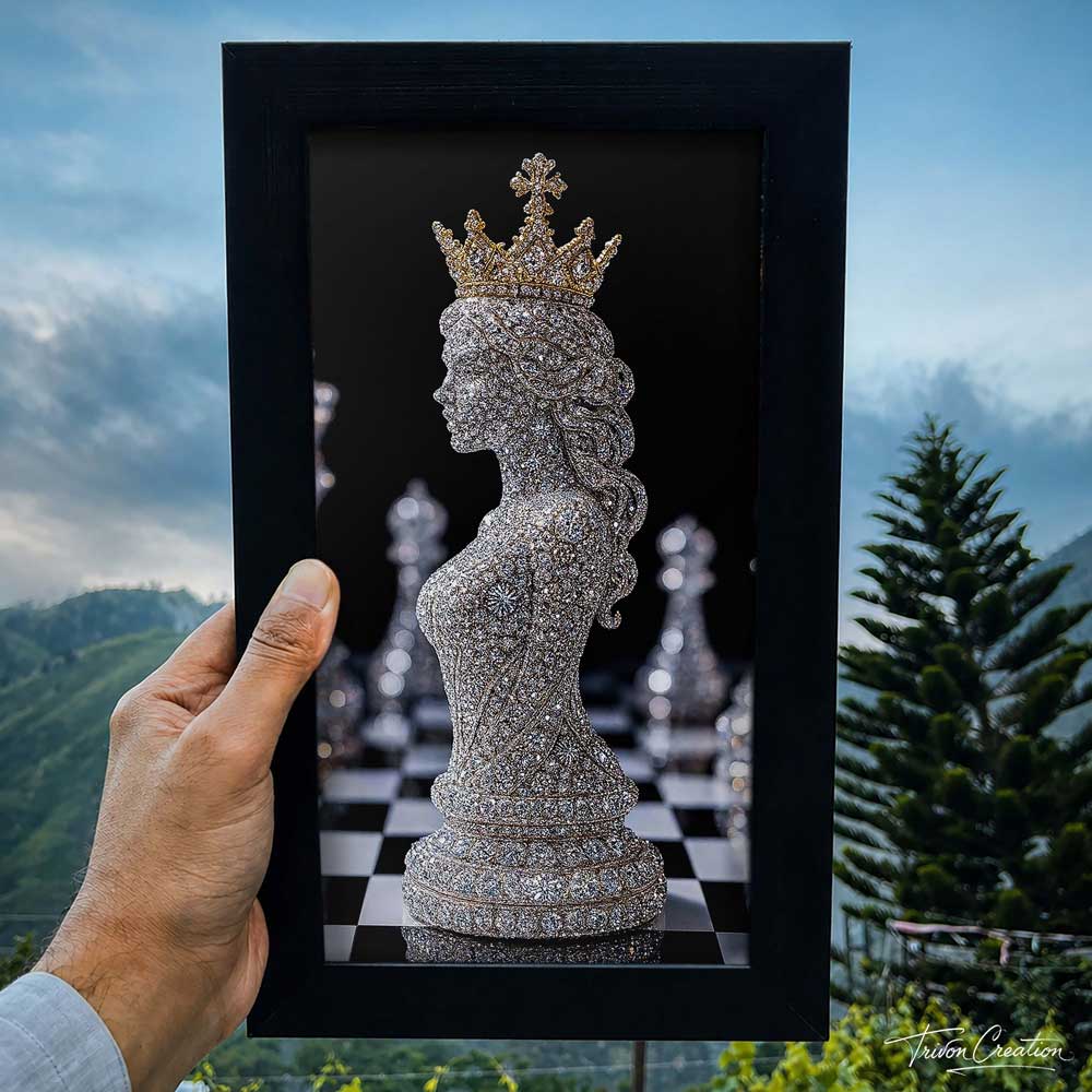 Queen's Gambit Luxury Wall Frame #0075