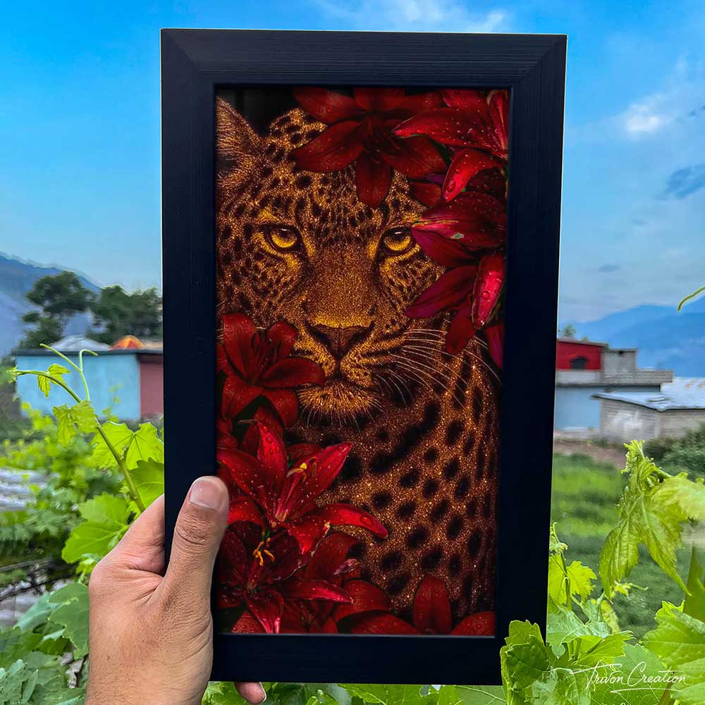 Royal Leopard Majesty Wall Frame #0080