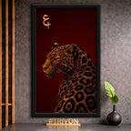 Golden Leopard Elegance Wall Frame #0081