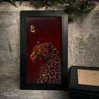 Golden Leopard Elegance Wall Frame #0081