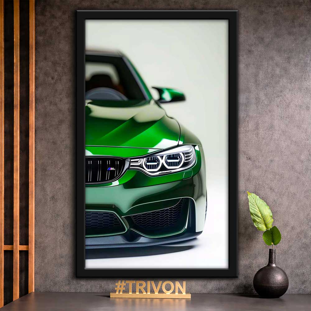Green BMW M4 Wall Frame #009