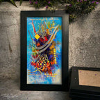 Abstract Islamic Arabic Calligraphy Wall Frame #0091