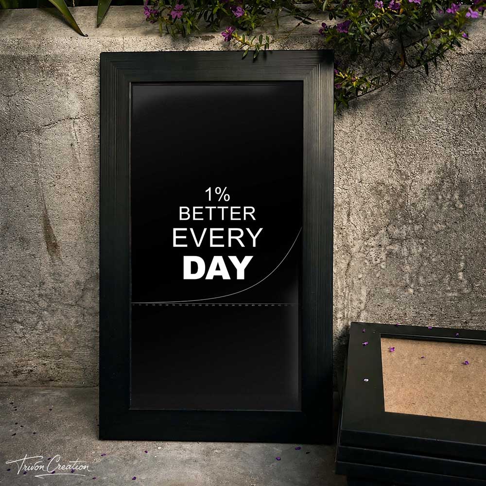 1% Better Every Day Motivational Wall Frame #0093