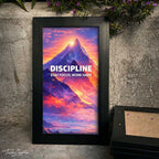 Discipline – Stay Focused, Work Hard Motivational Wall Frame #0094