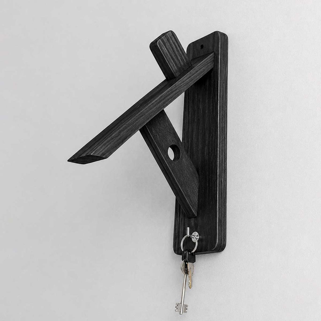Motorcycle Helmet Wall Mount Organizer with Key Hook