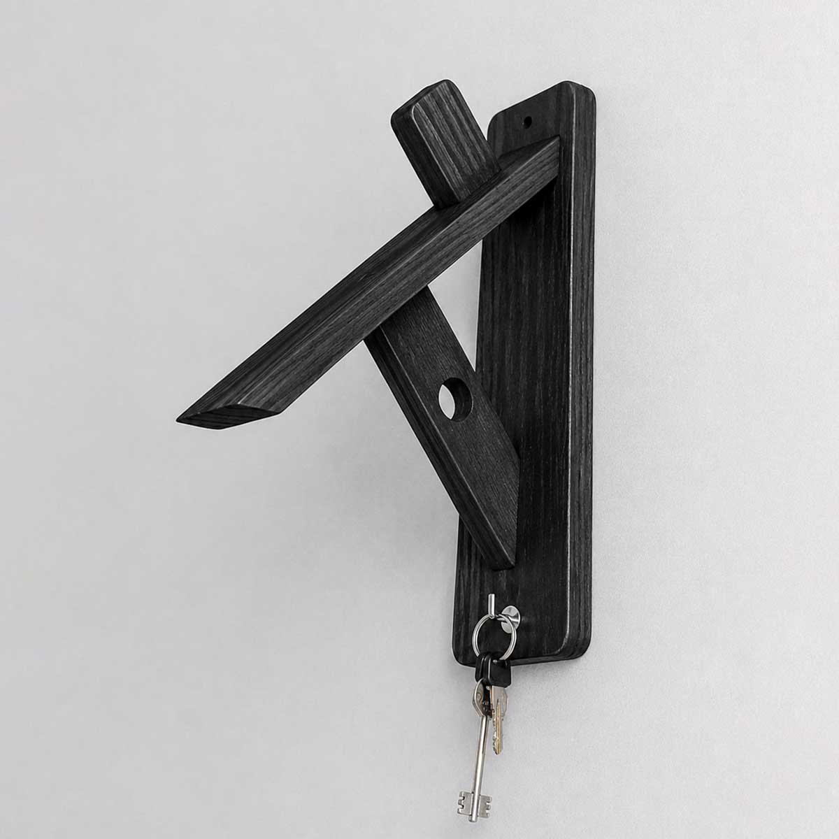 Motorcycle Helmet Wall Mount Organizer with Key Hook